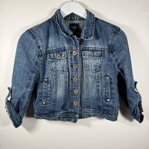 Highway Jeans Girls Denim Jacket Youth Large Blue 100% Cotton